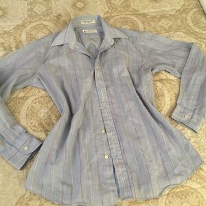 YSL striped button down shirt 15 32-33